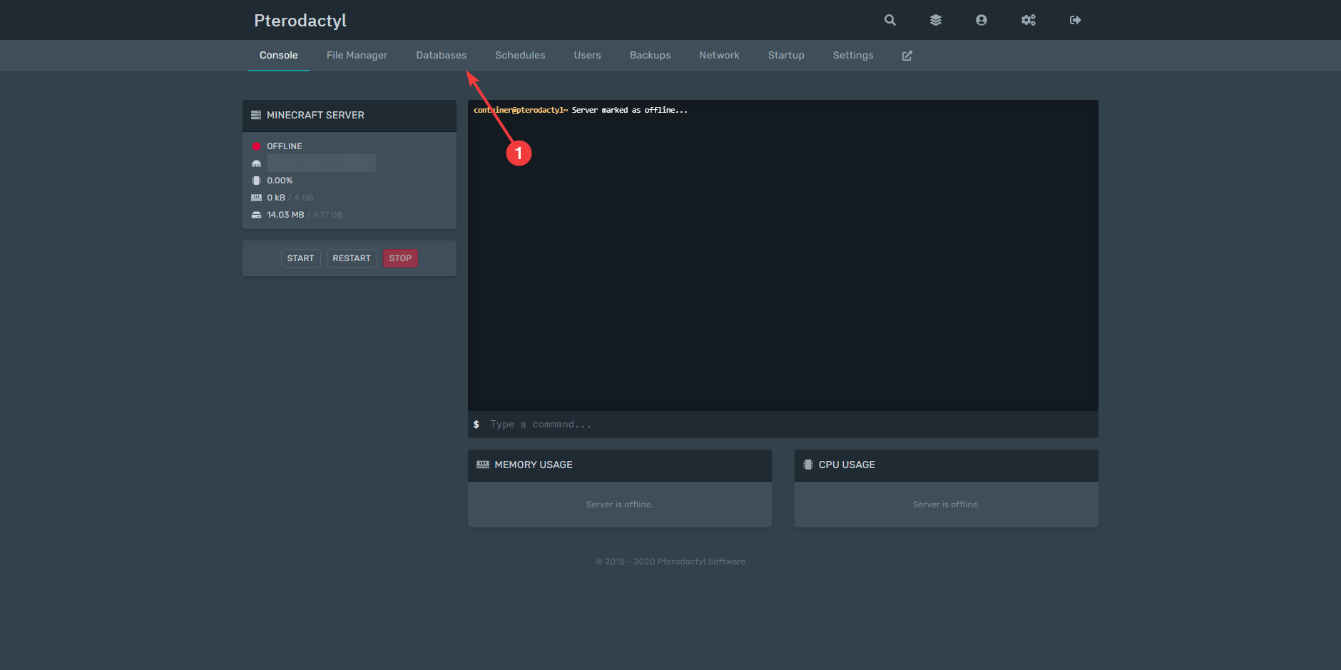 ¿Cómo creo una base de datos para mi servidor?