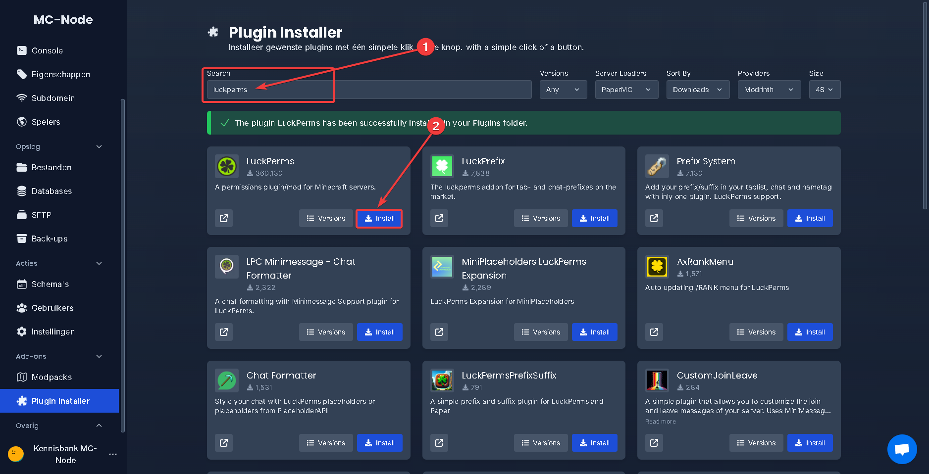 ¿Cómo instalar Luckperms y cómo configurarlo?