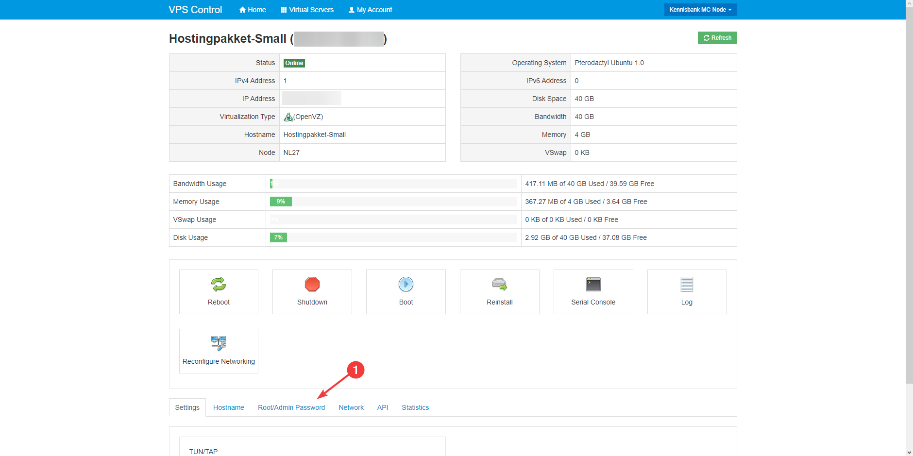 ¿Cómo cambio mi contraseña root?
