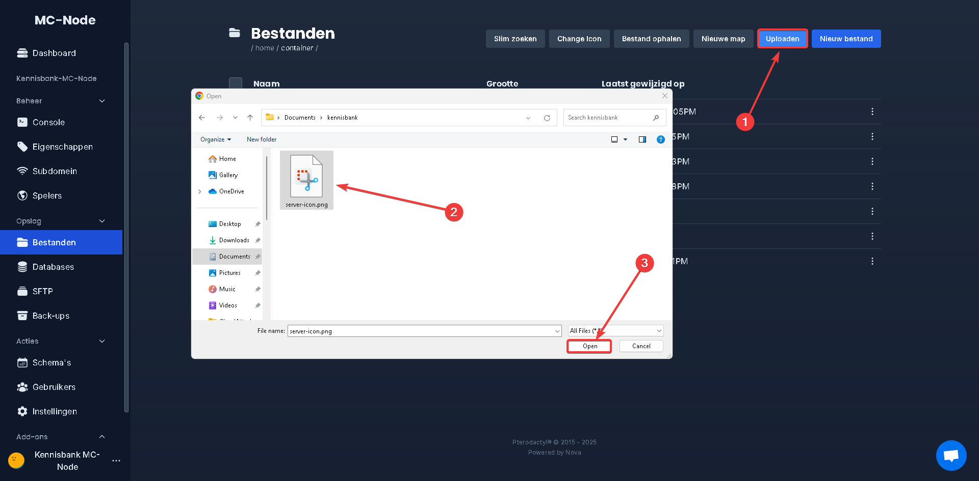 ¿Cómo añado un server icon?