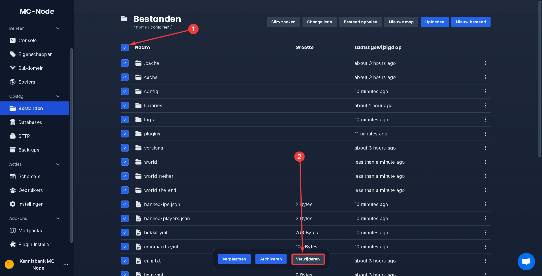 ¿Cómo reseteo mi server?