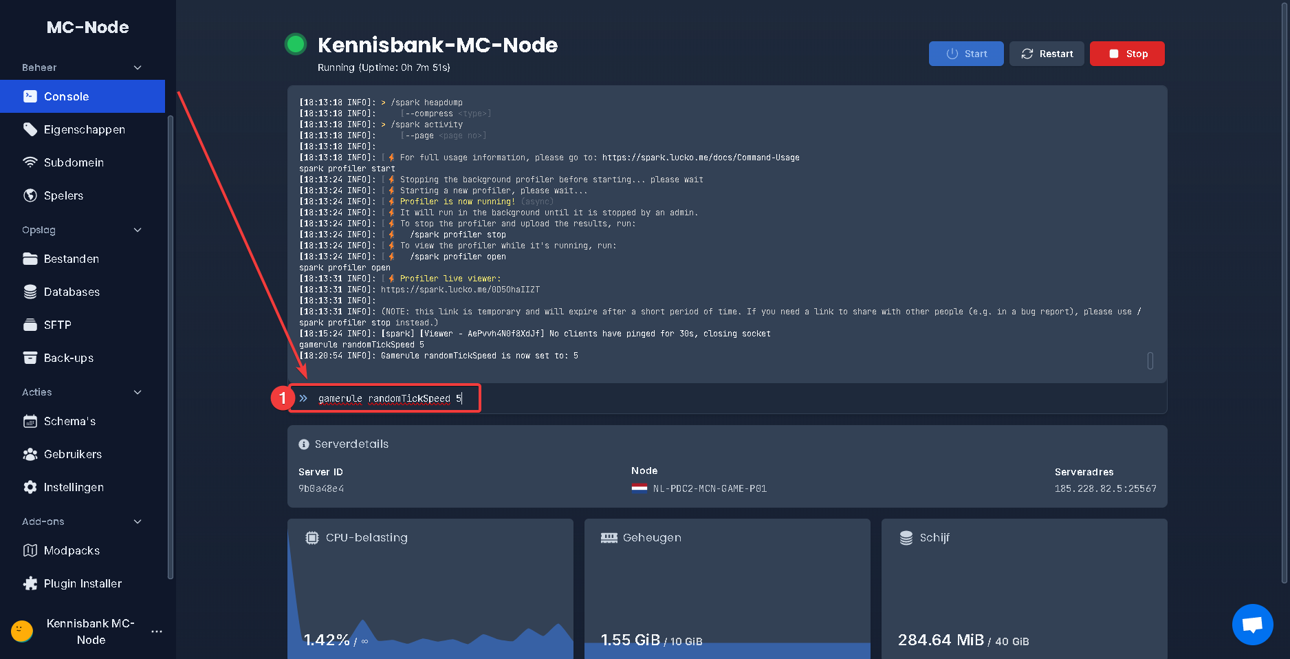 ¿Cómo cambio la tick speed?