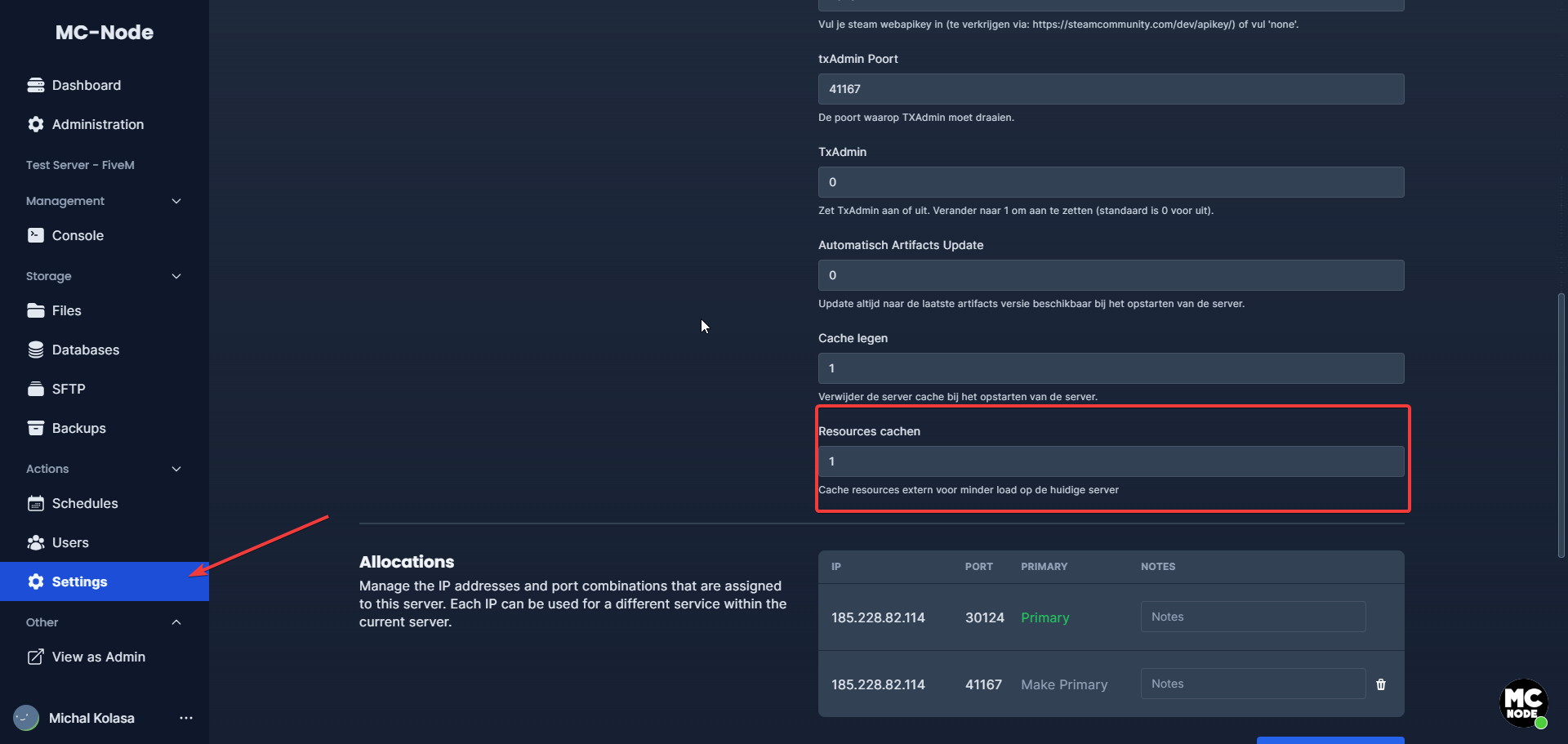 ¿Qué es resource cache y cómo lo activo/desactivo?